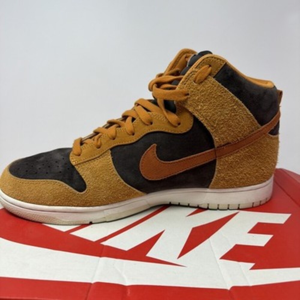 Nike Dunk Premium High Dark Curry - Size 12.5 - Picture 4 of 6